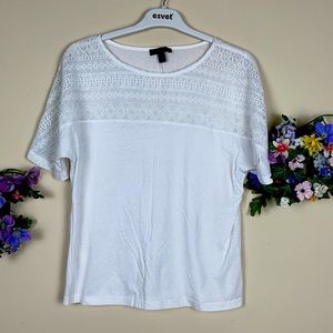 J. Crew Women’s White Short Sleeves Top Size S